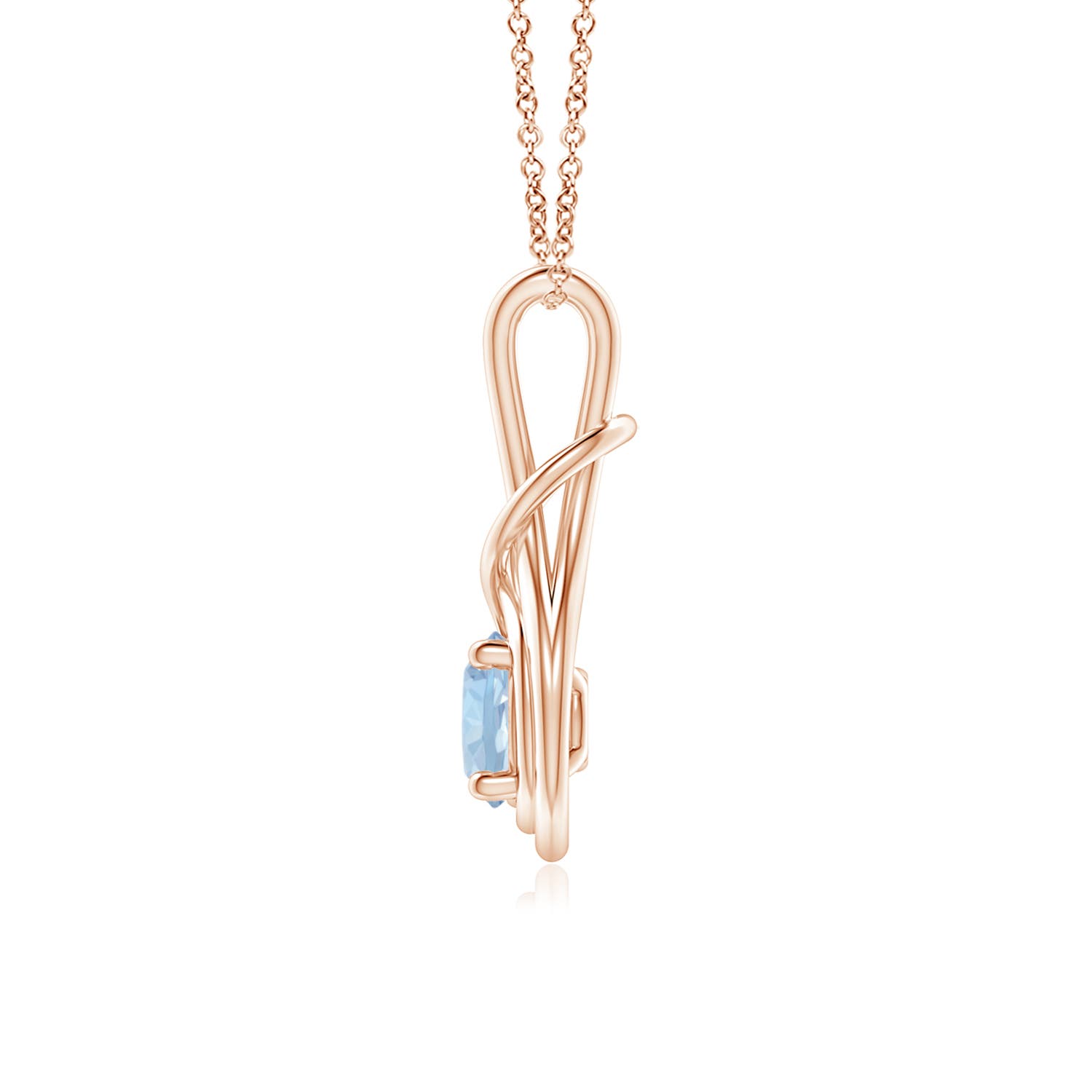 AA - Aquamarine / 0.72 CT / 14 KT Rose Gold