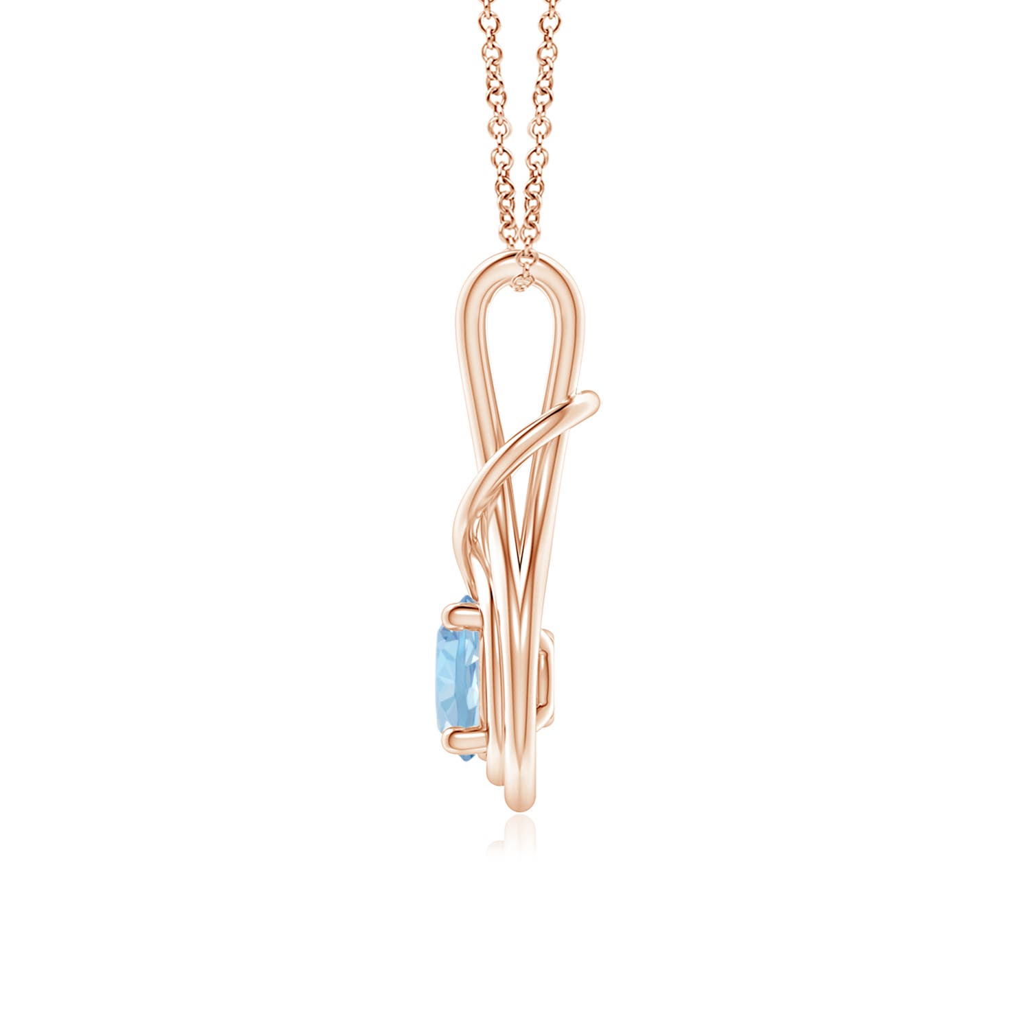 AAA - Aquamarine / 0.72 CT / 14 KT Rose Gold