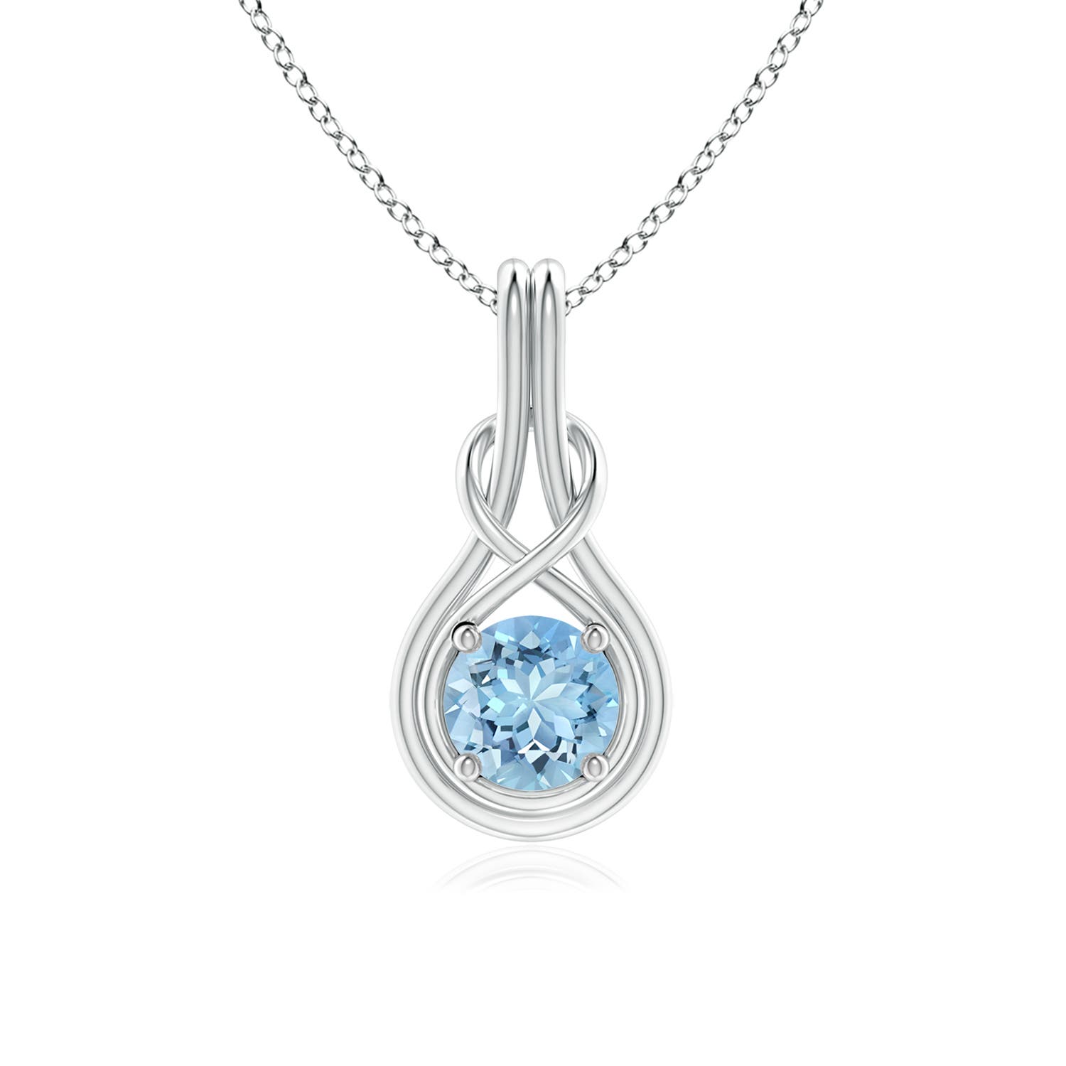 AAAA - Aquamarine / 0.72 CT / 14 KT White Gold