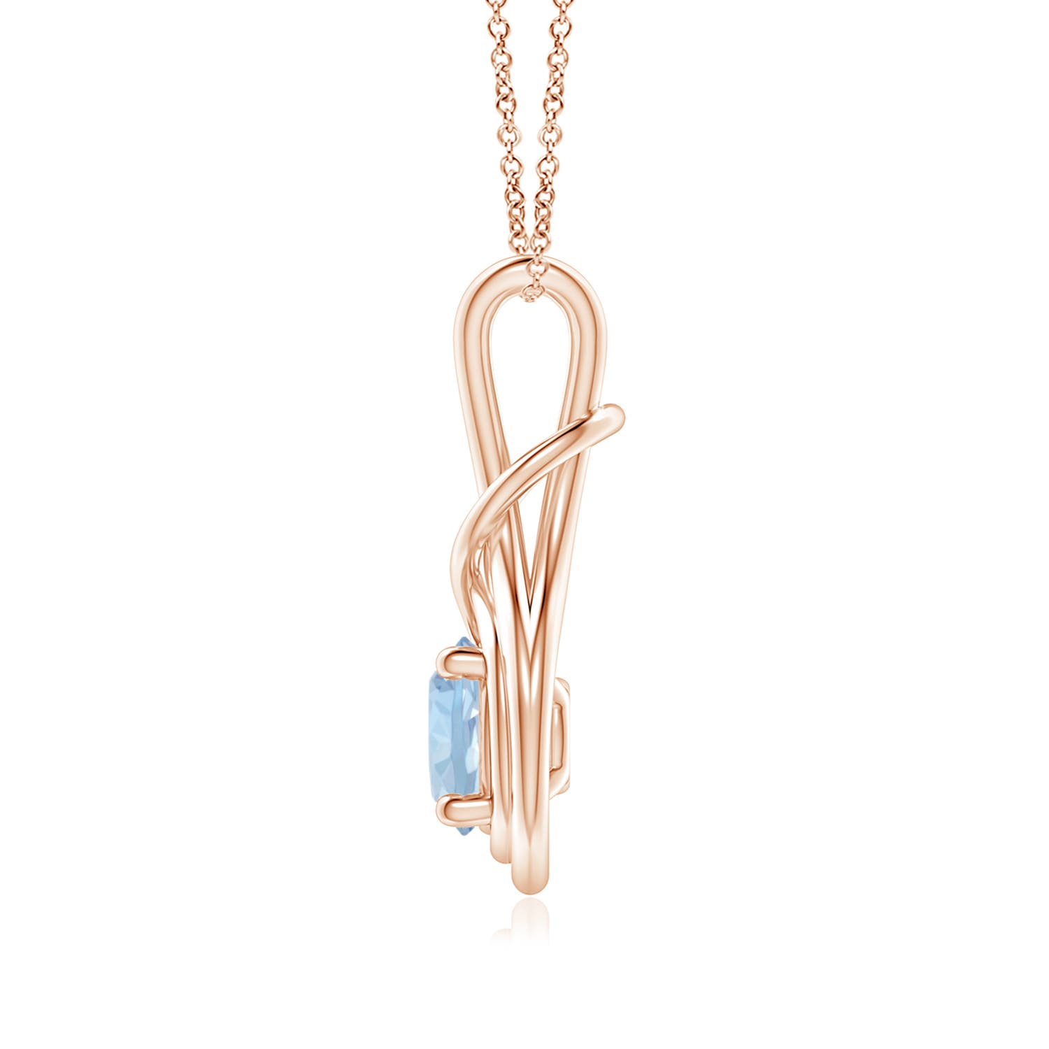 AA - Aquamarine / 1.12 CT / 14 KT Rose Gold