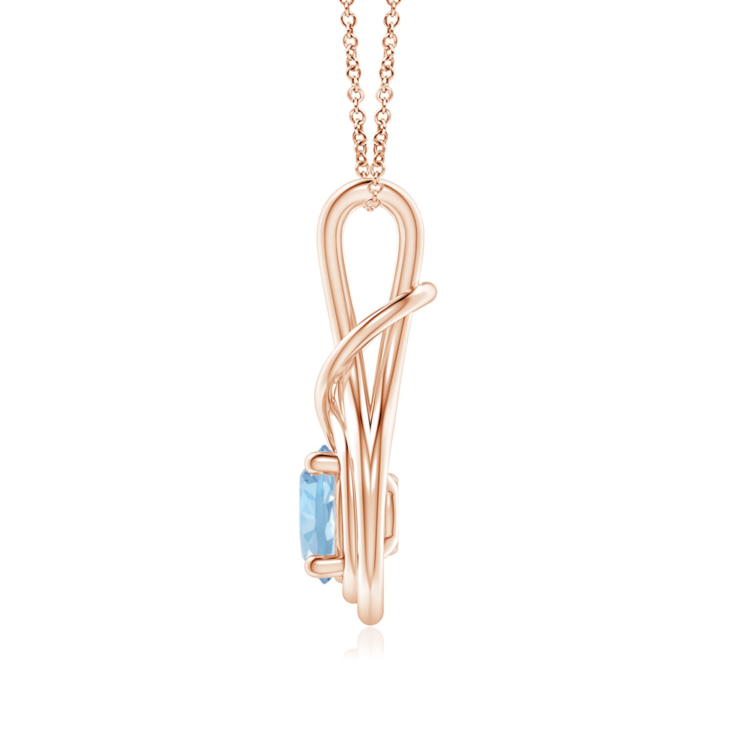 AAA - Aquamarine / 1.12 CT / 14 KT Rose Gold