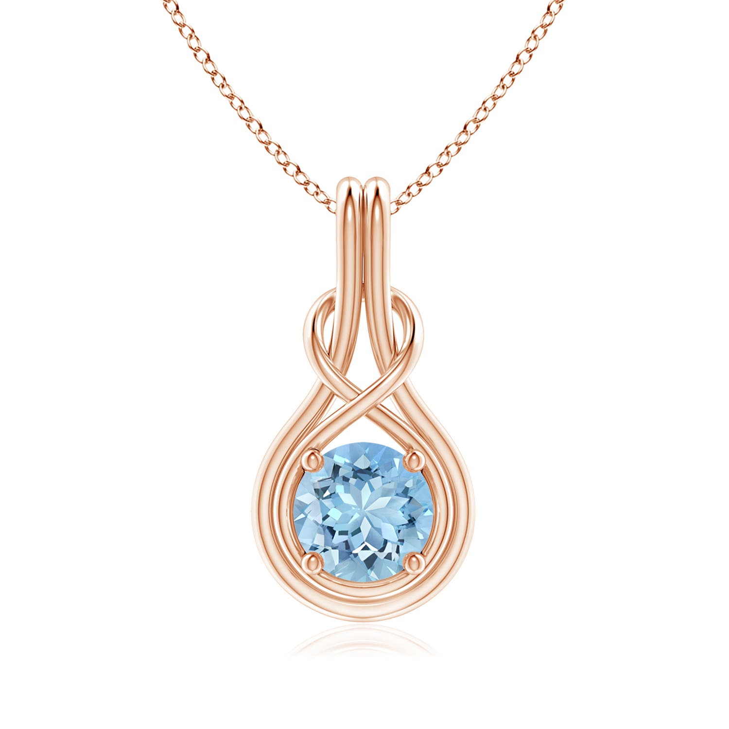 AAAA - Aquamarine / 1.12 CT / 14 KT Rose Gold