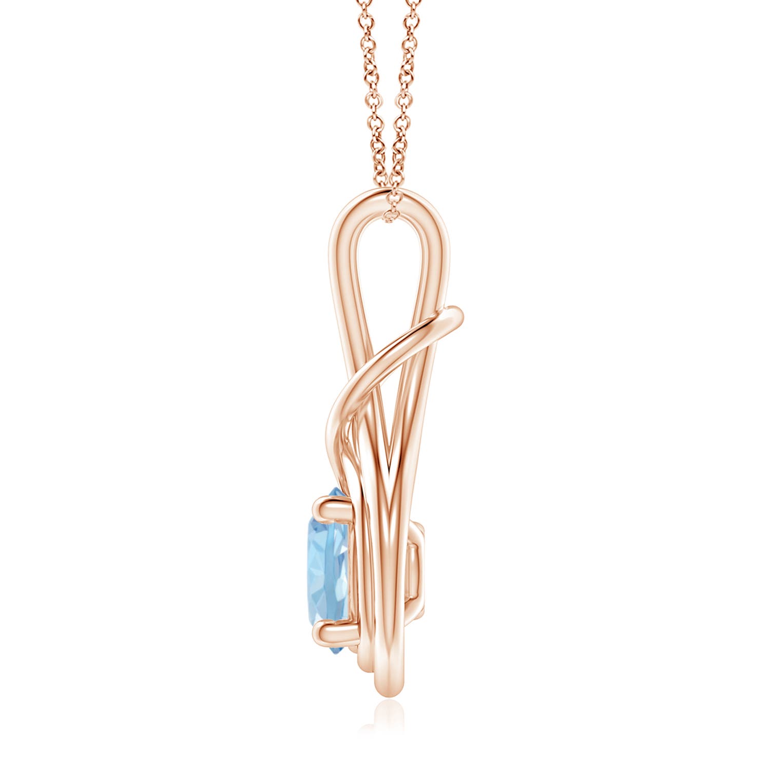 AAA - Aquamarine / 1.6 CT / 14 KT Rose Gold