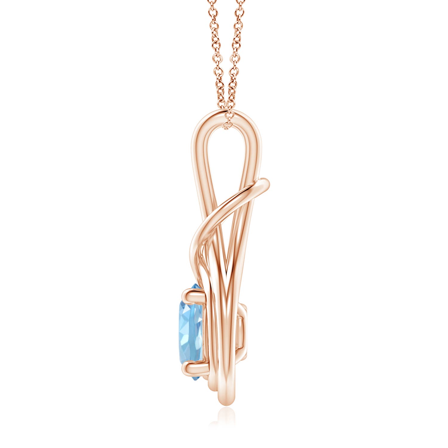 AAAA - Aquamarine / 1.6 CT / 14 KT Rose Gold