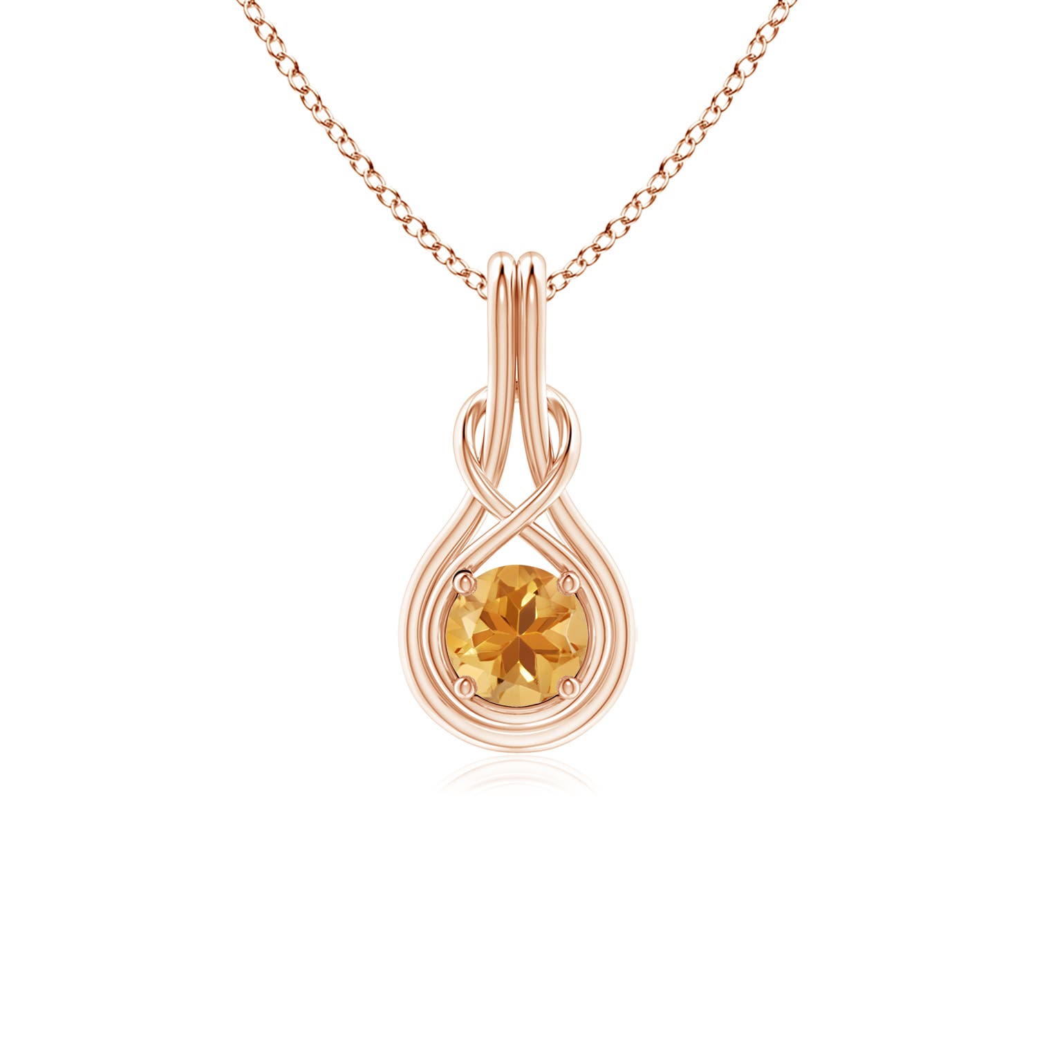 A - Citrine / 0.45 CT / 14 KT Rose Gold