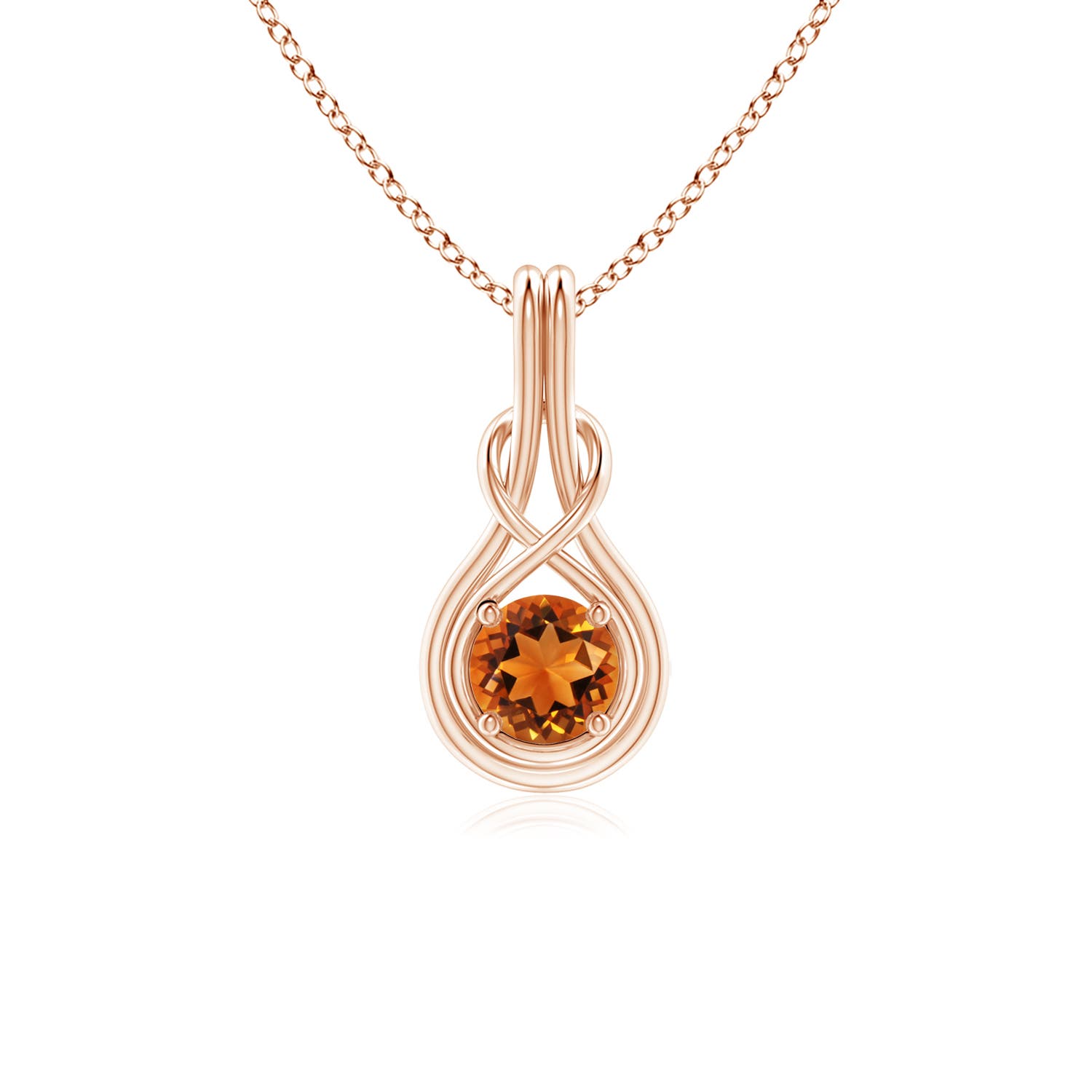 AAAA - Citrine / 0.45 CT / 14 KT Rose Gold