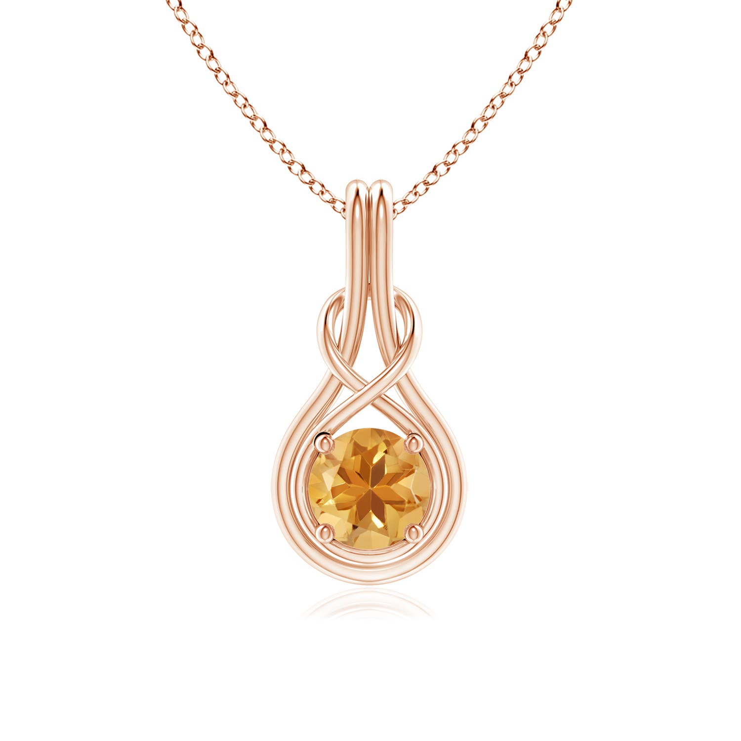 A - Citrine / 0.7 CT / 14 KT Rose Gold