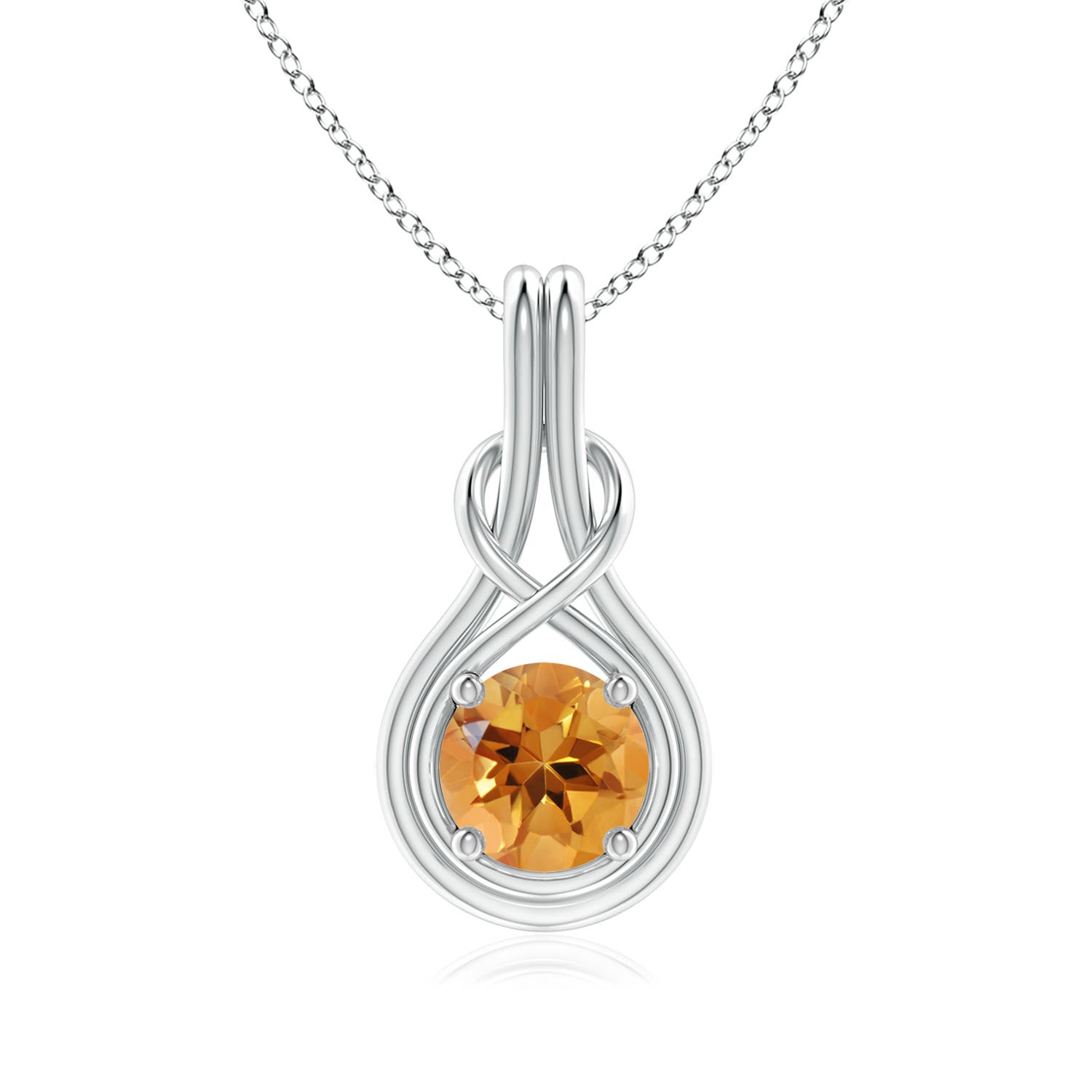 AA - Citrine / 1.25 CT / 14 KT White Gold