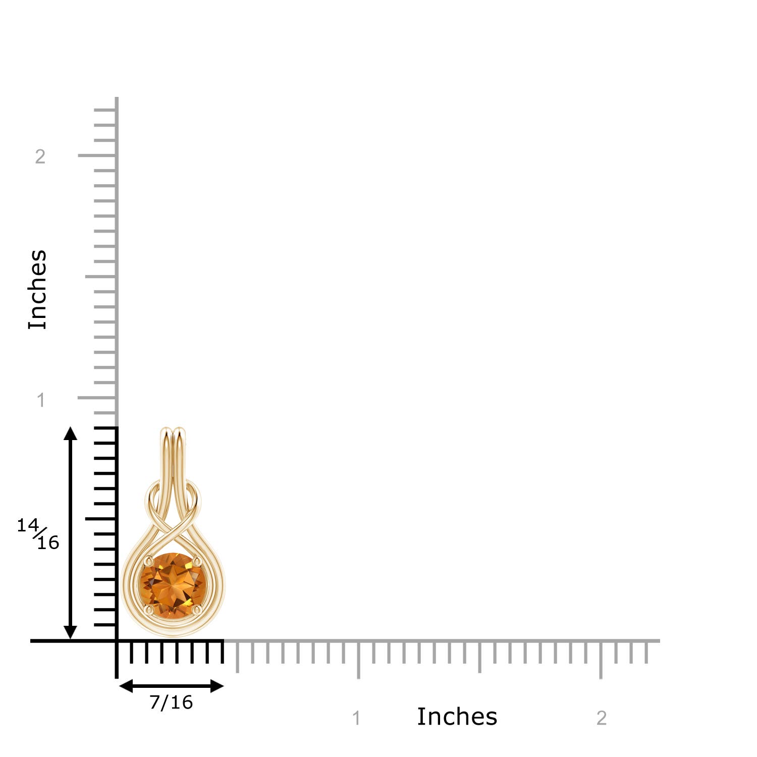 AAA - Citrine / 1.25 CT / 14 KT Yellow Gold