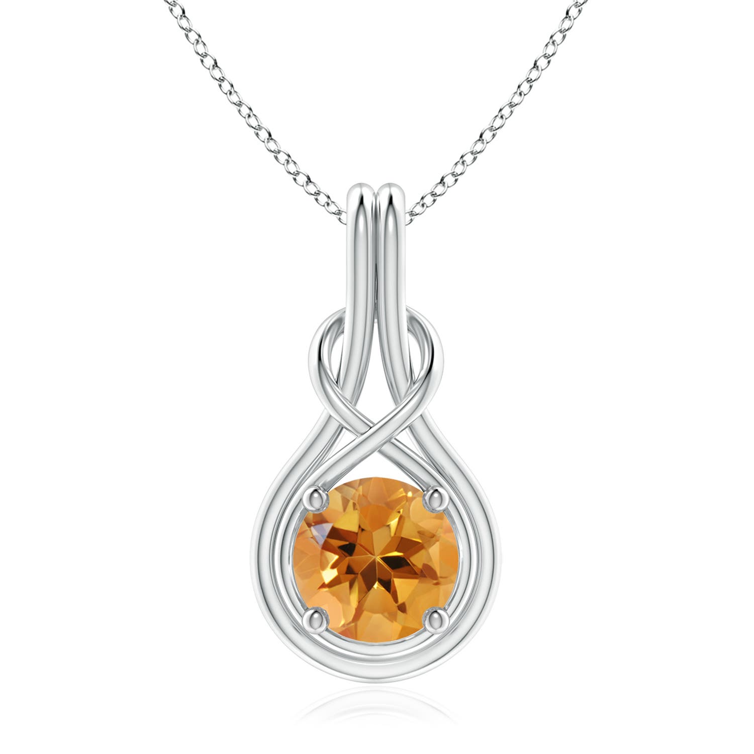 AA - Citrine / 1.7 CT / 14 KT White Gold