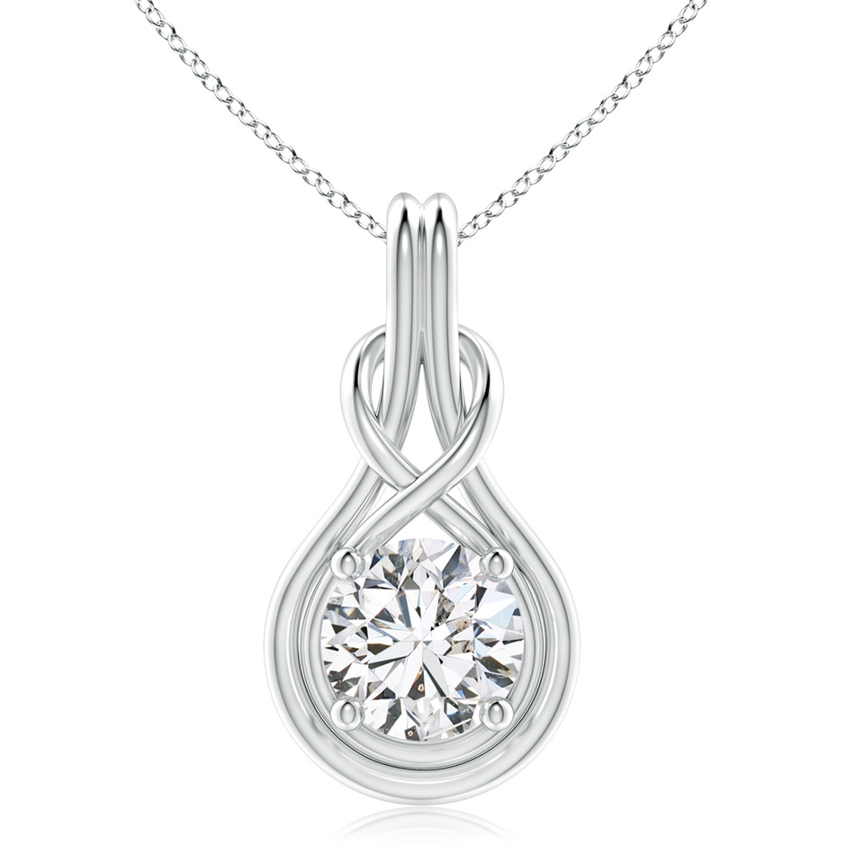10.1mm HSI2 Round Diamond Solitaire Infinity Knot Pendant in P950 Platinum 