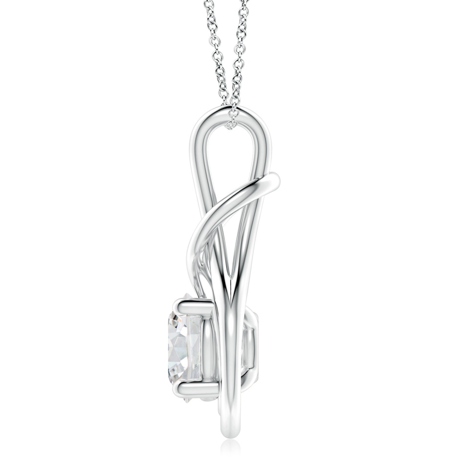 10.1mm HSI2 Round Diamond Solitaire Infinity Knot Pendant in White Gold side 199