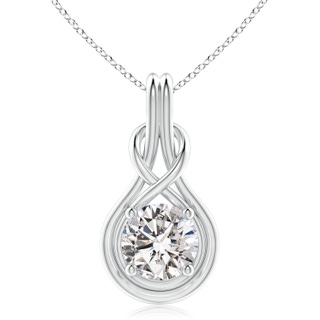 10.1mm IJI1I2 Round Diamond Solitaire Infinity Knot Pendant in P950 Platinum