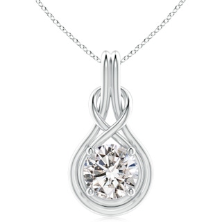 11.1mm IJI1I2 Round Diamond Solitaire Infinity Knot Pendant in P950 Platinum