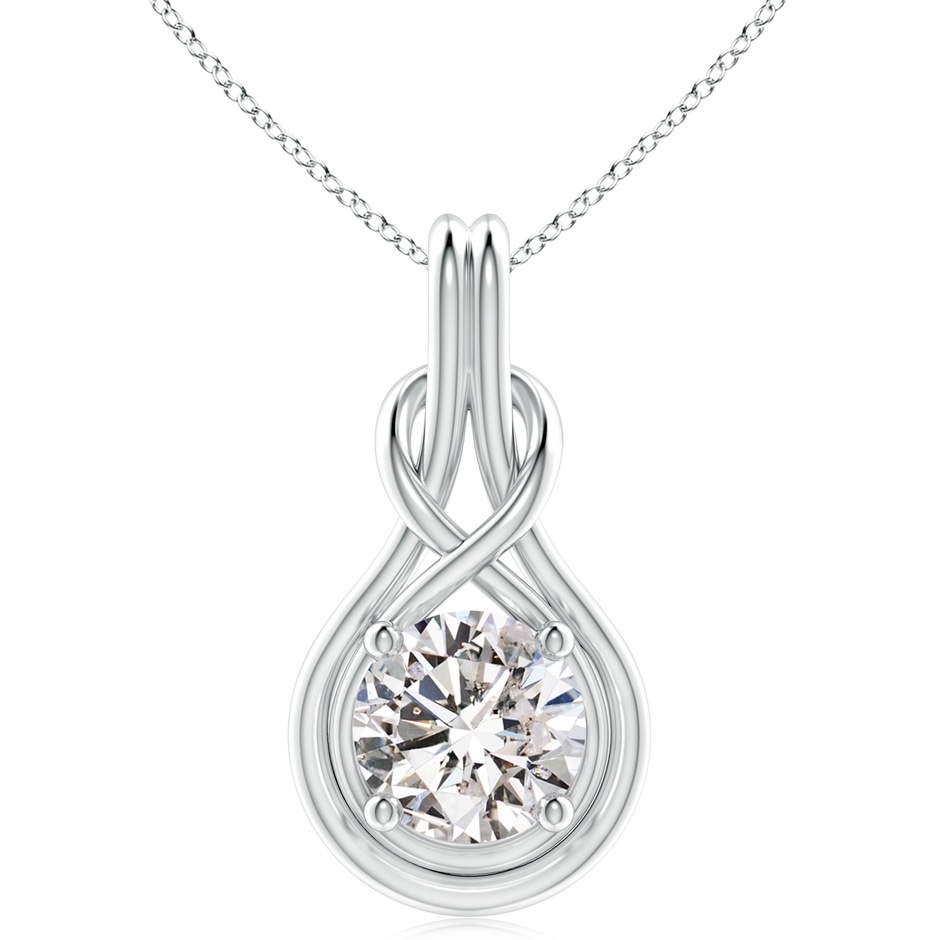 11.1mm IJI1I2 Round Diamond Solitaire Infinity Knot Pendant in P950 Platinum 