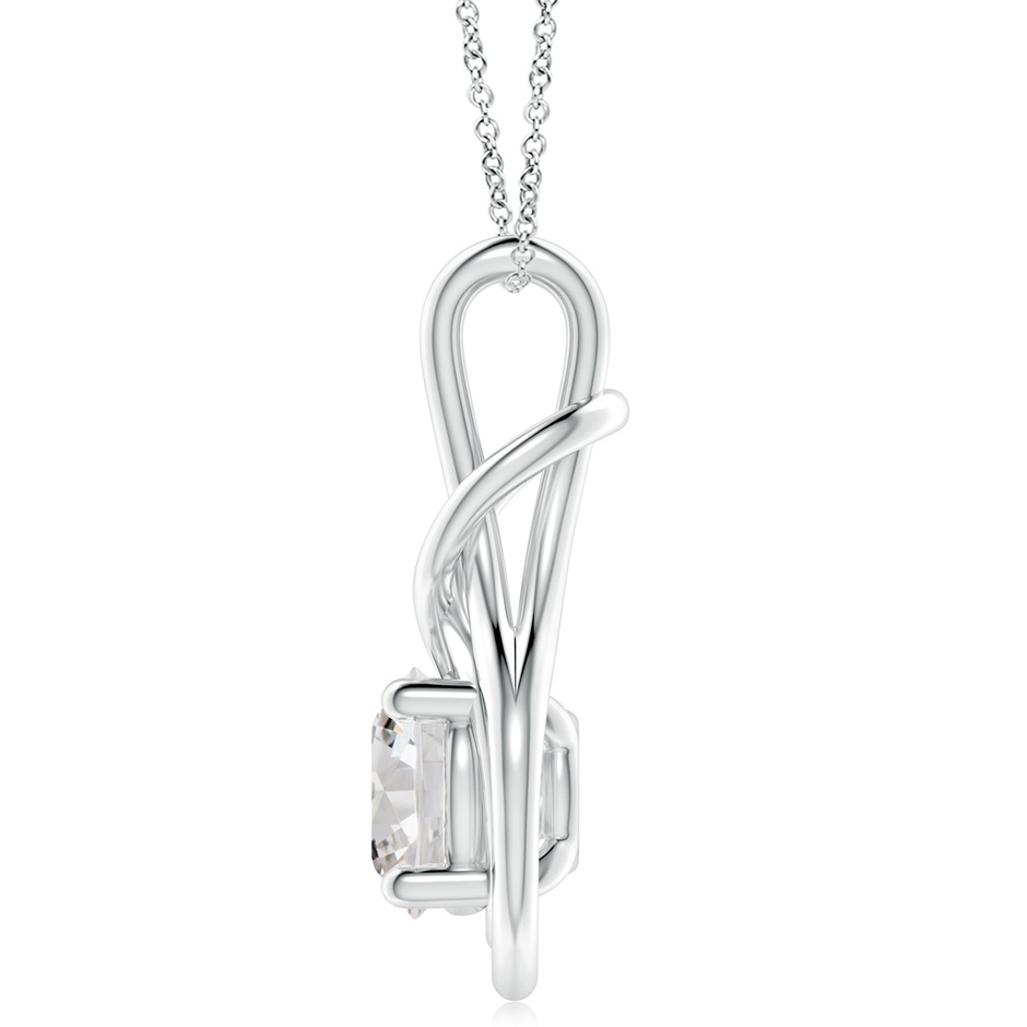11.1mm IJI1I2 Round Diamond Solitaire Infinity Knot Pendant in P950 Platinum side 199