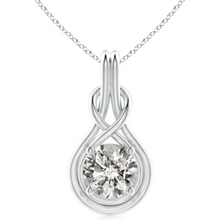 11.1mm KI3 Round Diamond Solitaire Infinity Knot Pendant in P950 Platinum