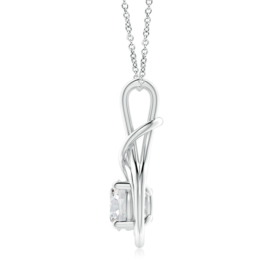 8.1mm HSI2 Round Diamond Solitaire Infinity Knot Pendant in White Gold side 199
