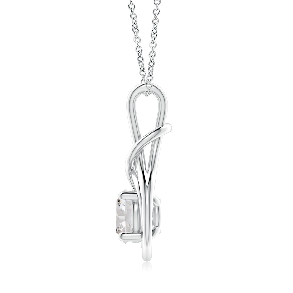 8.1mm IJI1I2 Round Diamond Solitaire Infinity Knot Pendant in P950 Platinum side 199