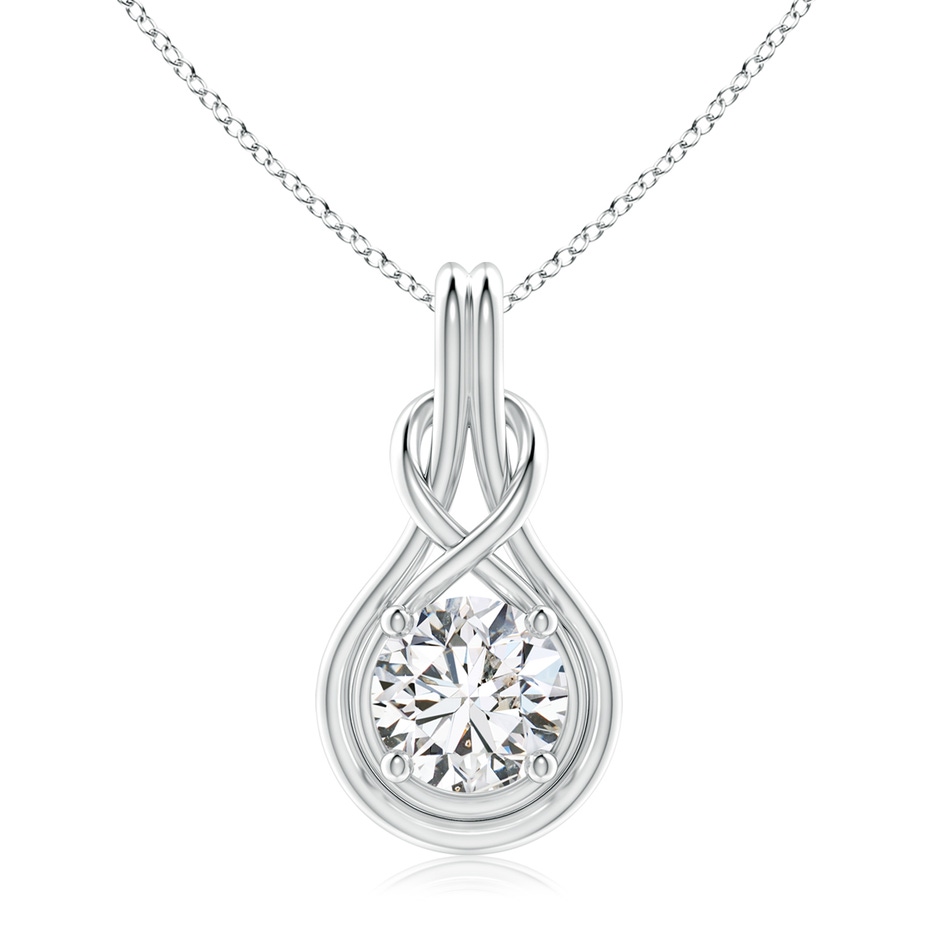 9.2mm HSI2 Round Diamond Solitaire Infinity Knot Pendant in P950 Platinum 