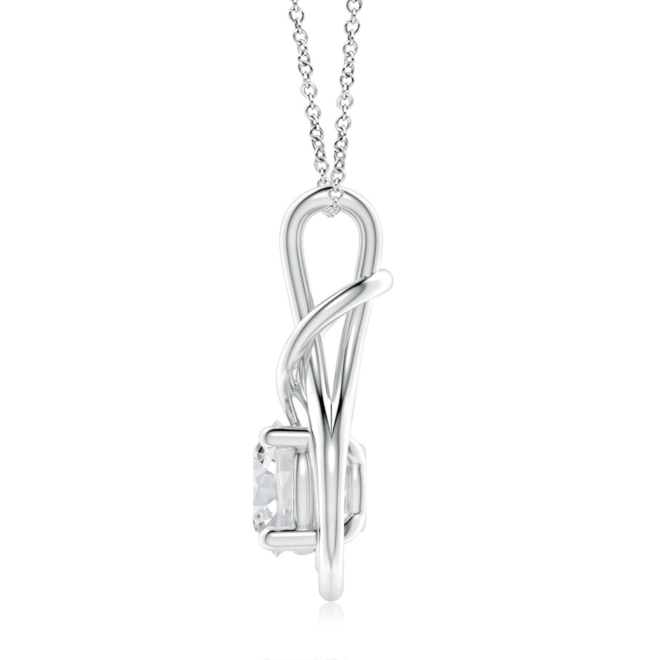 9.2mm HSI2 Round Diamond Solitaire Infinity Knot Pendant in P950 Platinum side 199