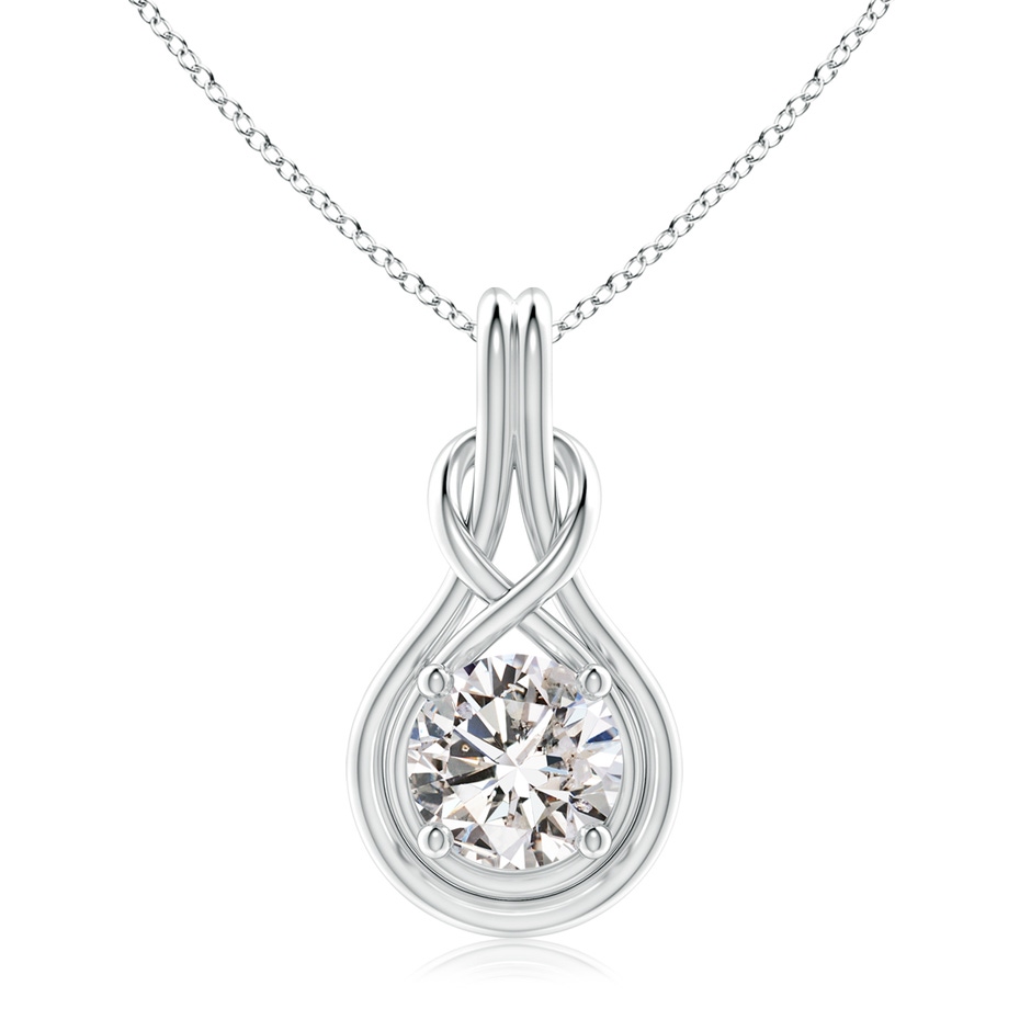 9.2mm IJI1I2 Round Diamond Solitaire Infinity Knot Pendant in P950 Platinum 