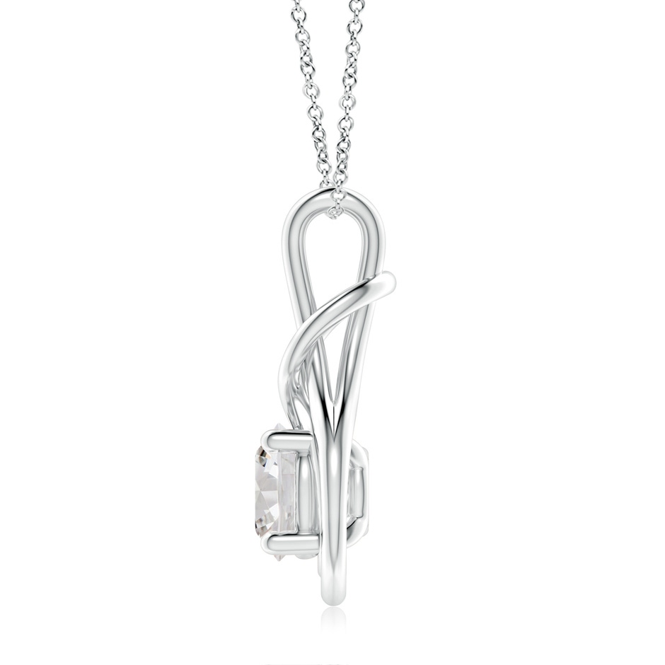 9.2mm IJI1I2 Round Diamond Solitaire Infinity Knot Pendant in P950 Platinum side 199