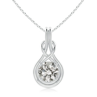 9.2mm KI3 Round Diamond Solitaire Infinity Knot Pendant in P950 Platinum