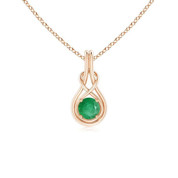 A - Emerald / 0.45 CT / 14 KT Rose Gold