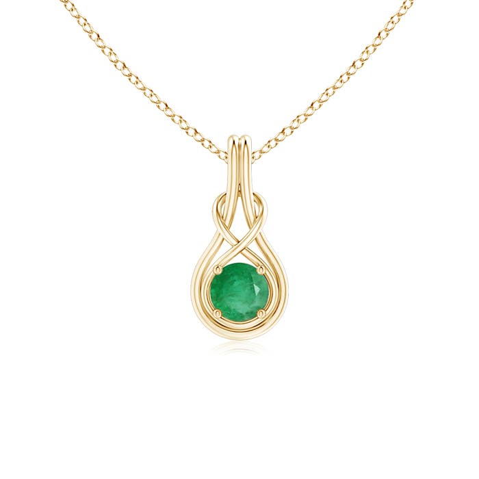 A - Emerald / 0.45 CT / 14 KT Yellow Gold