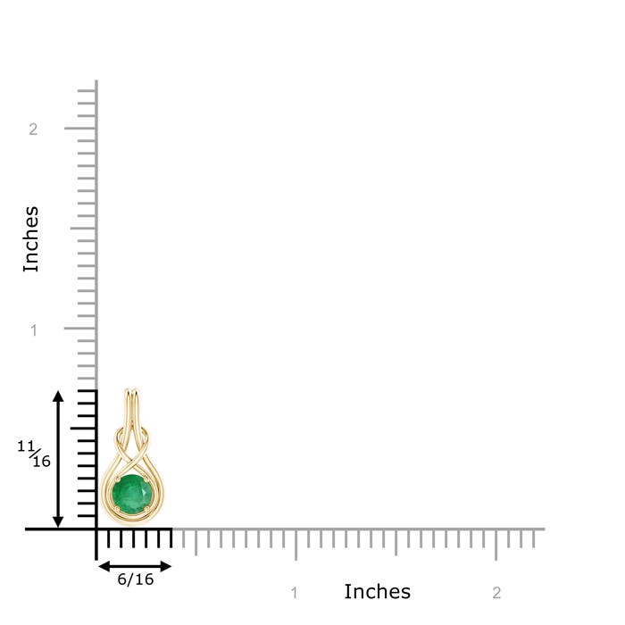 A - Emerald / 0.45 CT / 14 KT Yellow Gold