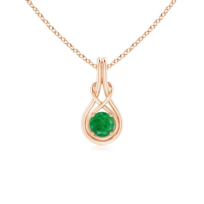 AA - Emerald / 0.45 CT / 14 KT Rose Gold