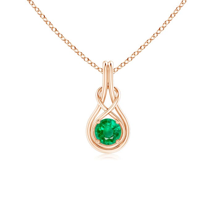 AAA - Emerald / 0.45 CT / 14 KT Rose Gold