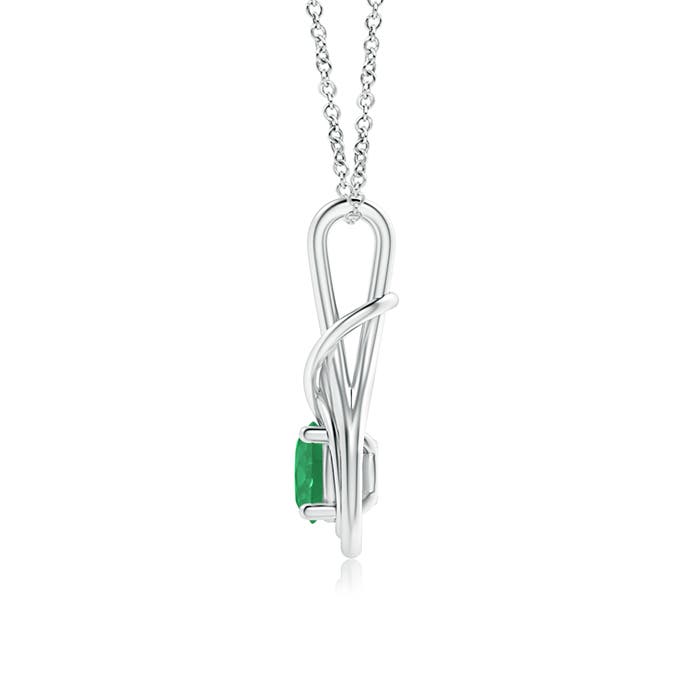 A - Emerald / 0.75 CT / 14 KT White Gold