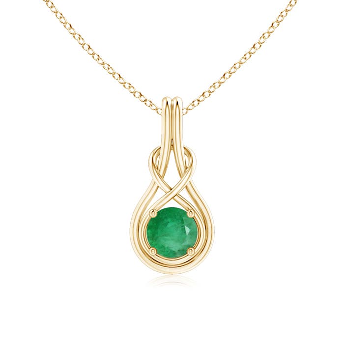 A - Emerald / 0.75 CT / 14 KT Yellow Gold