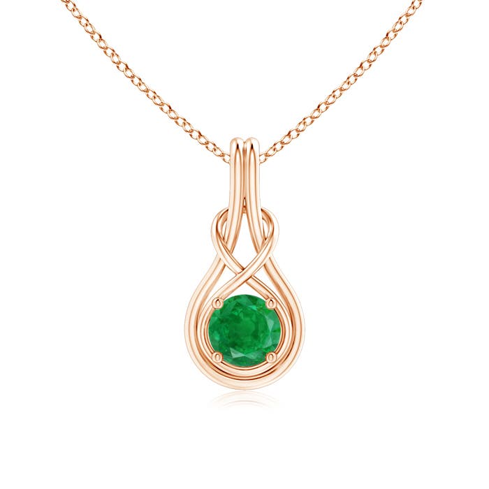 AA - Emerald / 0.75 CT / 14 KT Rose Gold