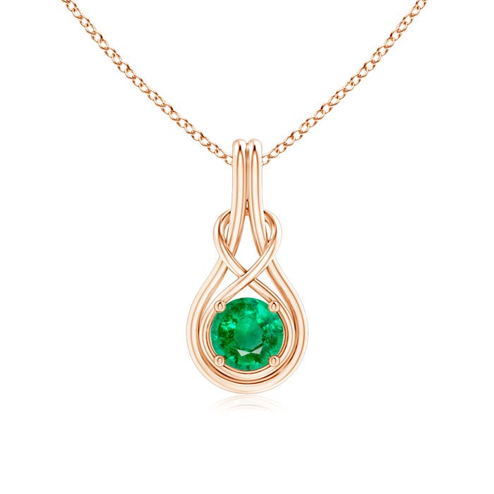 AAA - Emerald / 0.75 CT / 14 KT Rose Gold