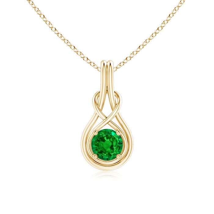 AAAA - Emerald / 0.75 CT / 14 KT Yellow Gold