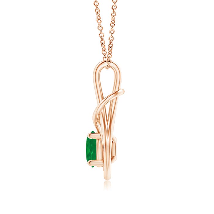 AA - Emerald / 1.2 CT / 14 KT Rose Gold