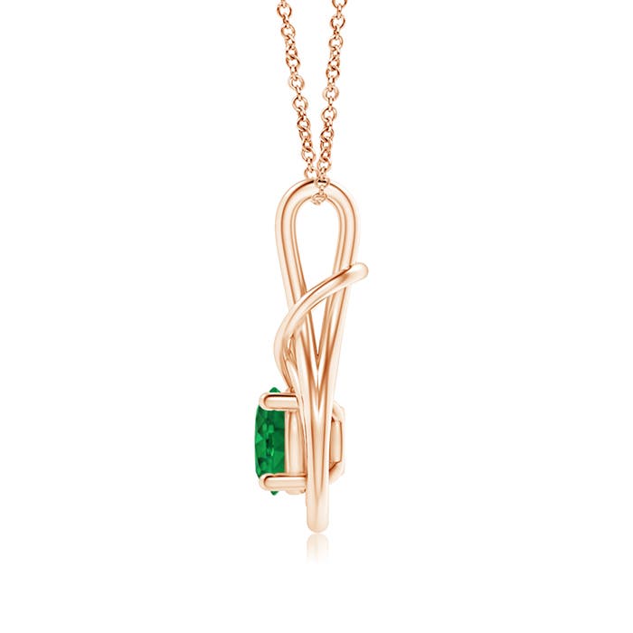 AAA - Emerald / 1.2 CT / 14 KT Rose Gold