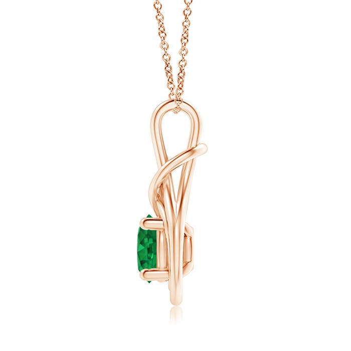 AAA - Emerald / 1.75 CT / 14 KT Rose Gold