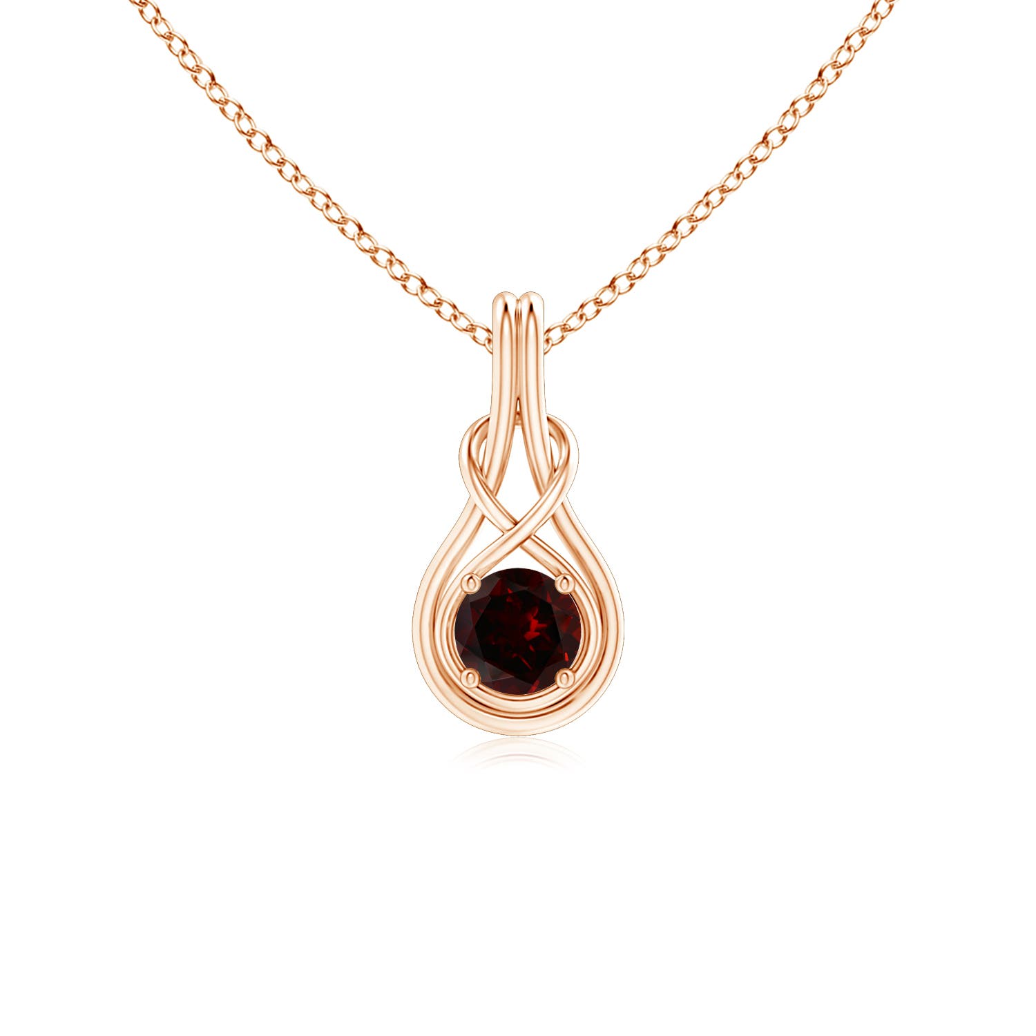 A - Garnet / 0.6 CT / 14 KT Rose Gold