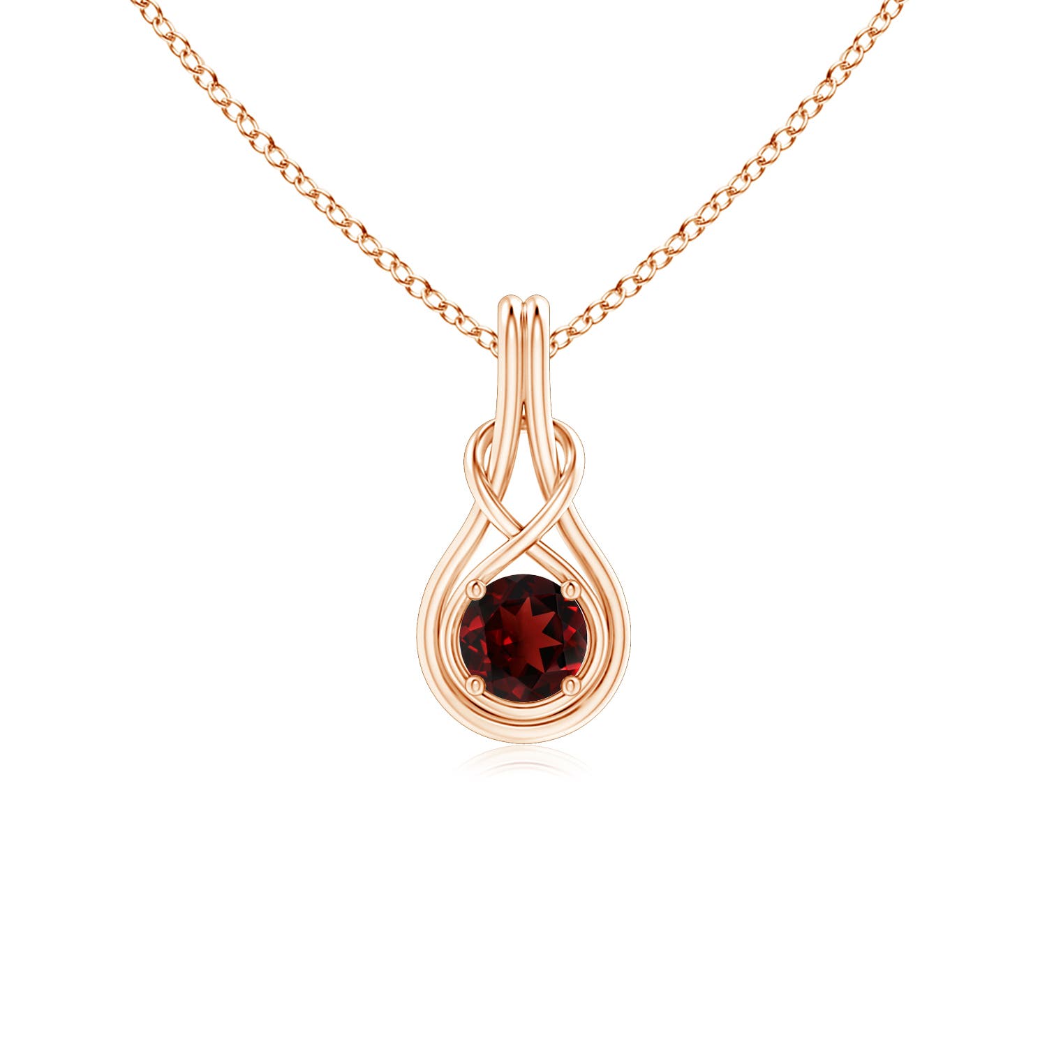 AAA - Garnet / 0.6 CT / 14 KT Rose Gold