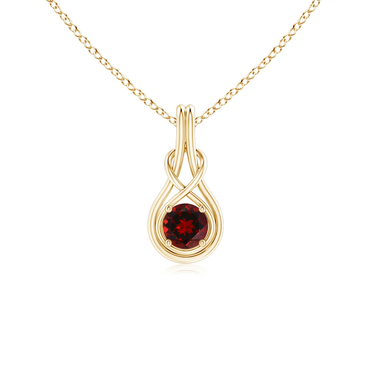 AAAA - Garnet / 0.6 CT / 14 KT Yellow Gold