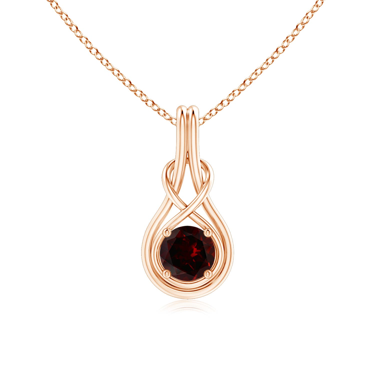 A - Garnet / 1 CT / 14 KT Rose Gold