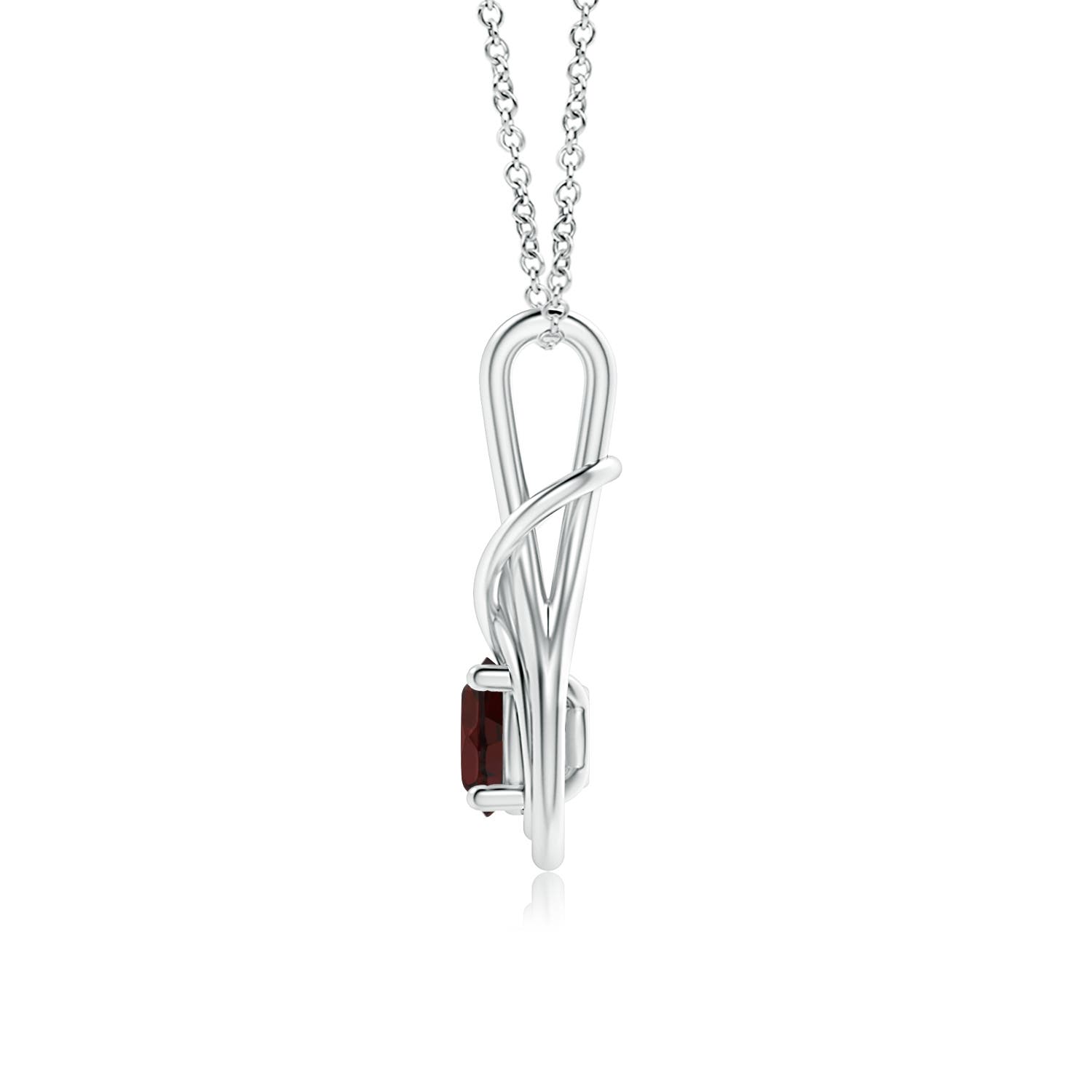 A - Garnet / 1 CT / 14 KT White Gold