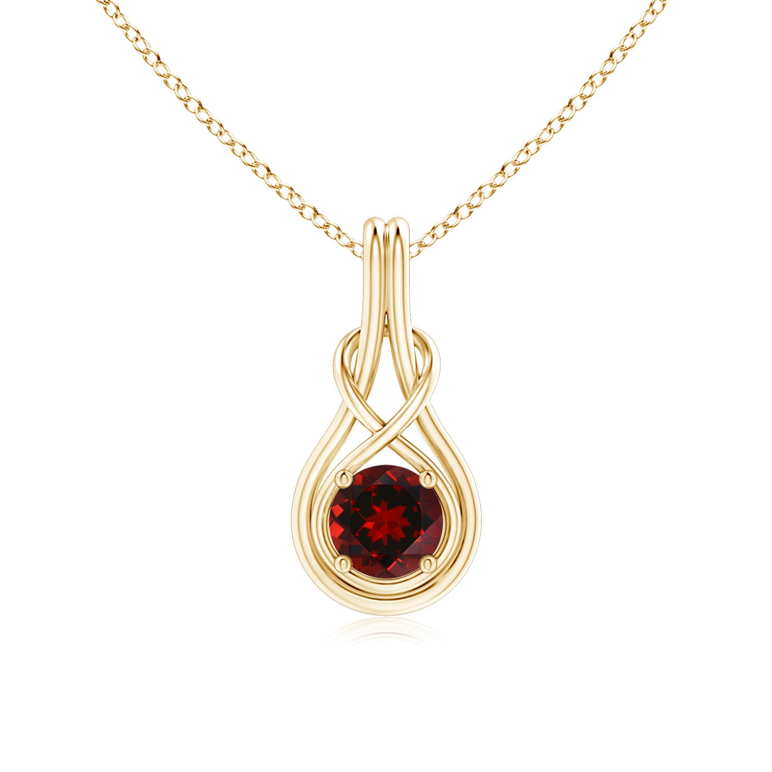 AAAA - Garnet / 1 CT / 14 KT Yellow Gold