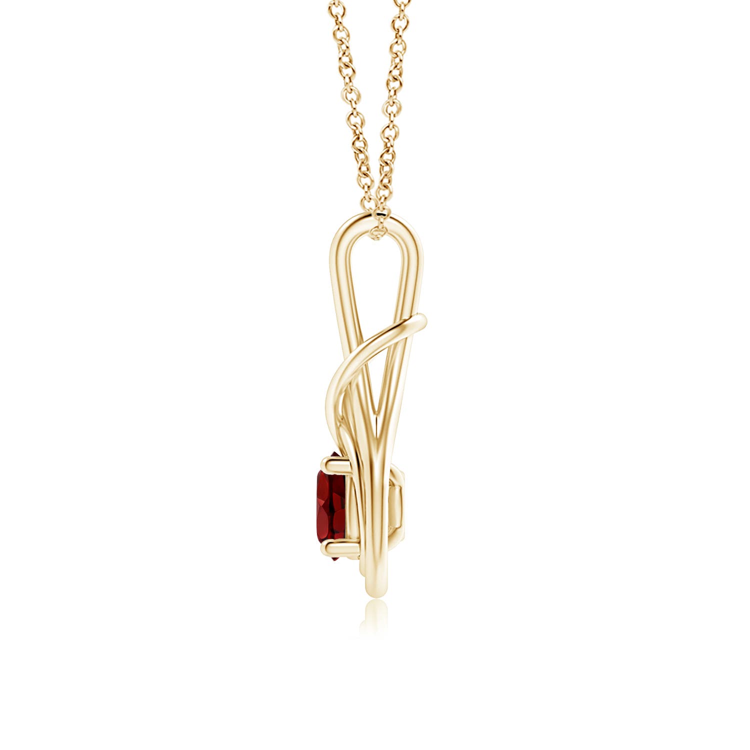 AAAA - Garnet / 1 CT / 14 KT Yellow Gold