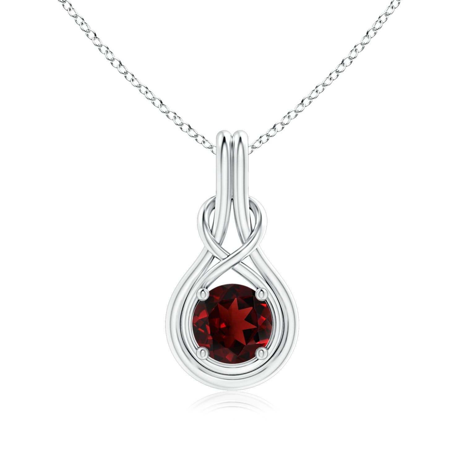 AAA - Garnet / 1.5 CT / 14 KT White Gold