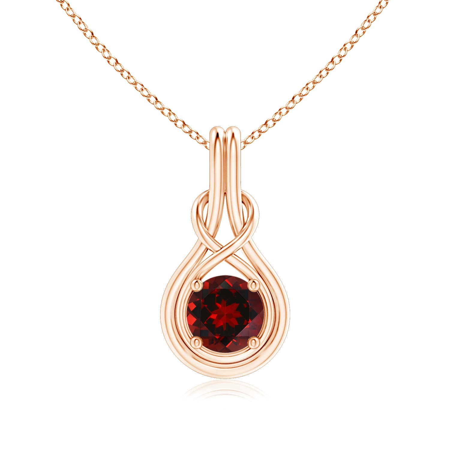 AAAA - Garnet / 1.5 CT / 14 KT Rose Gold